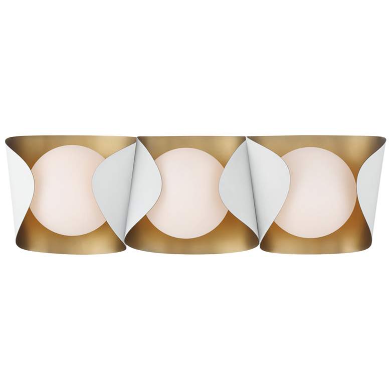 Image 4 Minka Lavery Flare 3-Light 24-in Sand White Indoor Vanity Light more views