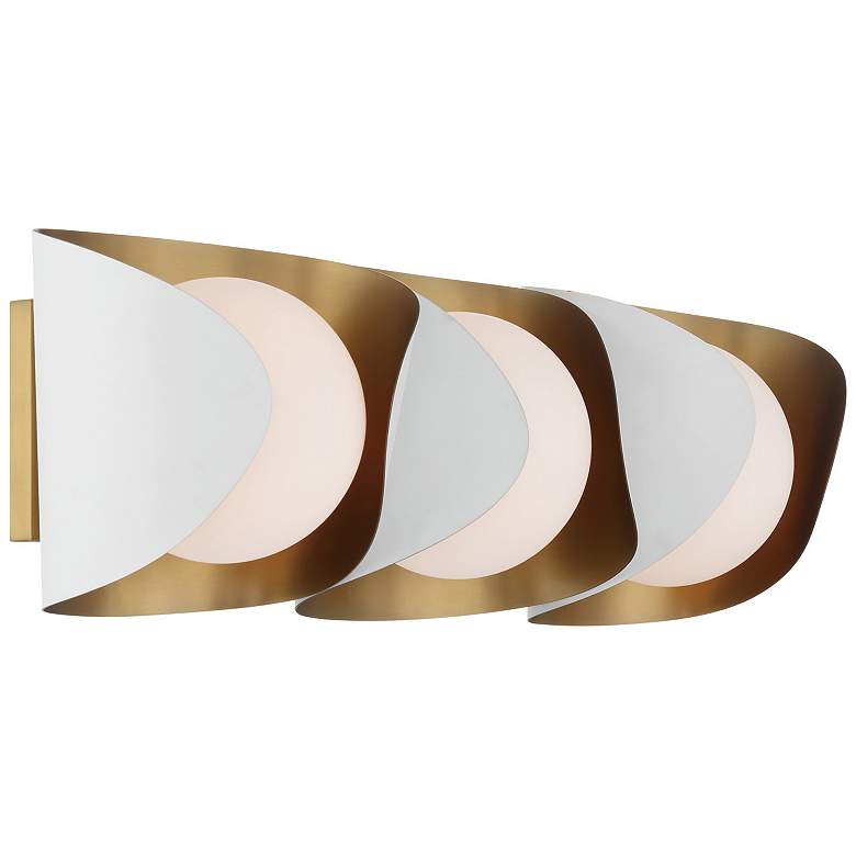 Image 5 Minka Lavery Flare 3-Light 24-in Sand White Indoor Vanity Light more views