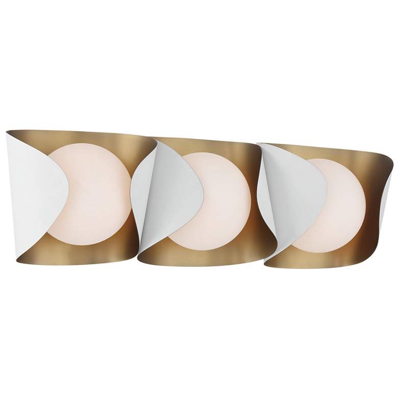 Image 6 Minka Lavery Flare 3-Light 24-in Sand White Indoor Vanity Light more views
