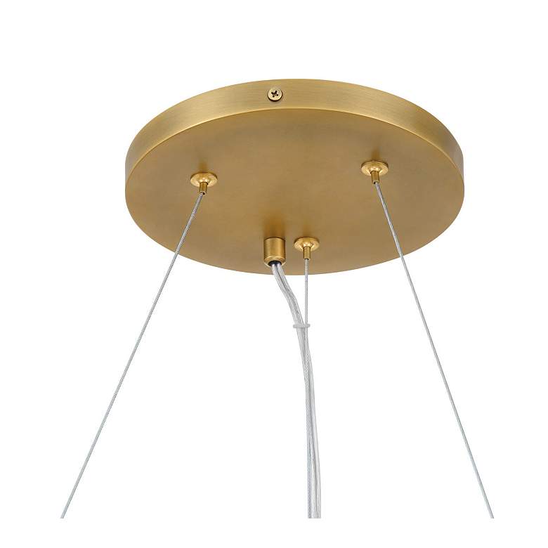 Image 5 Minka-Lavery Flare 9-Light 34.25-in Sand White and Brass Indoor Pendant more views
