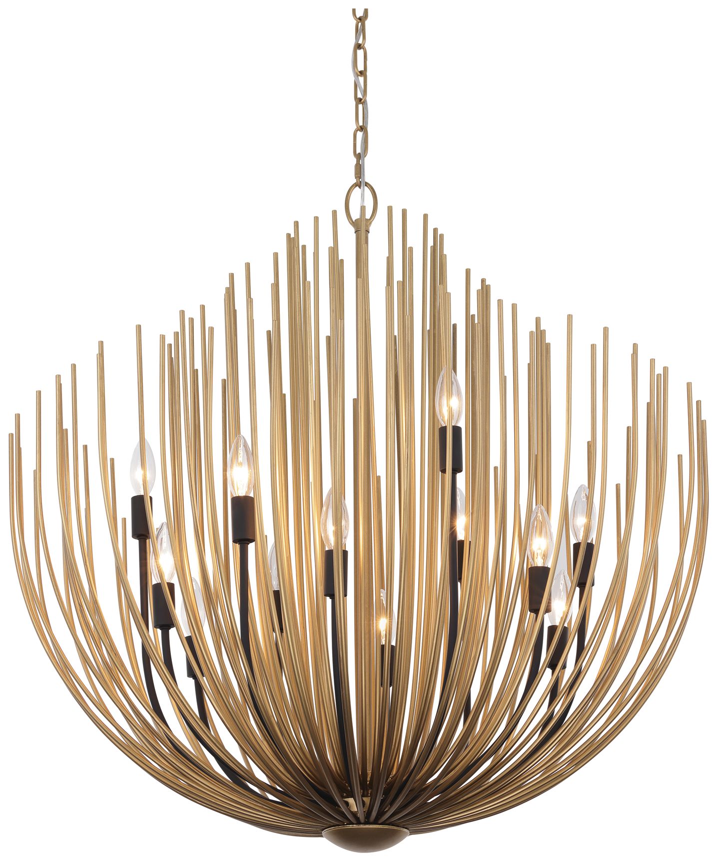 Thumbnail3 of Minka Lavery Florenza 12-Lt 32-in Legacy Brass and Matte Black Chandelier more views