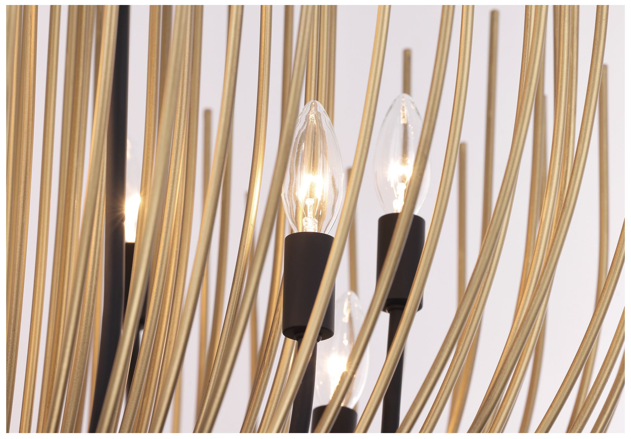 Minka Lavery Florenza 12-Lt 32-in Legacy Brass and Matte Black Chandelier