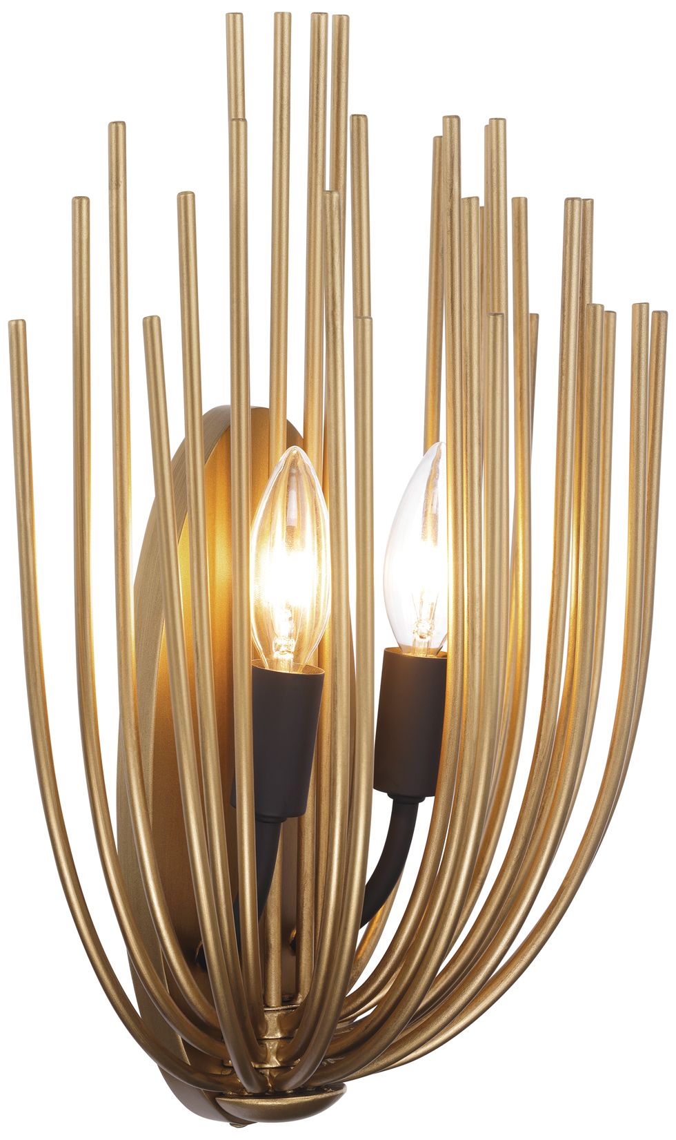 Image 3 Minka Lavery Florenza 2-Light 10.25-in Legacy Brass and Black Wall Sconce more views
