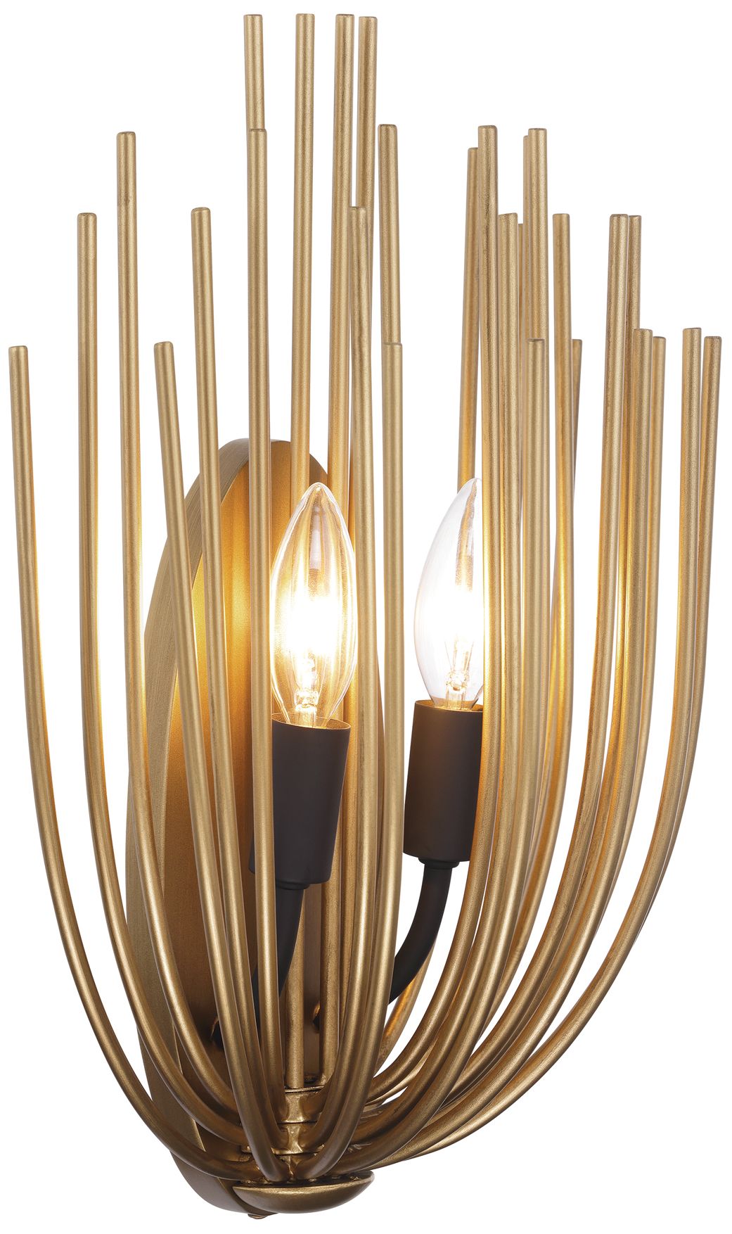 Image 5 Minka Lavery Florenza 2-Light 10.25-in Legacy Brass and Black Wall Sconce more views