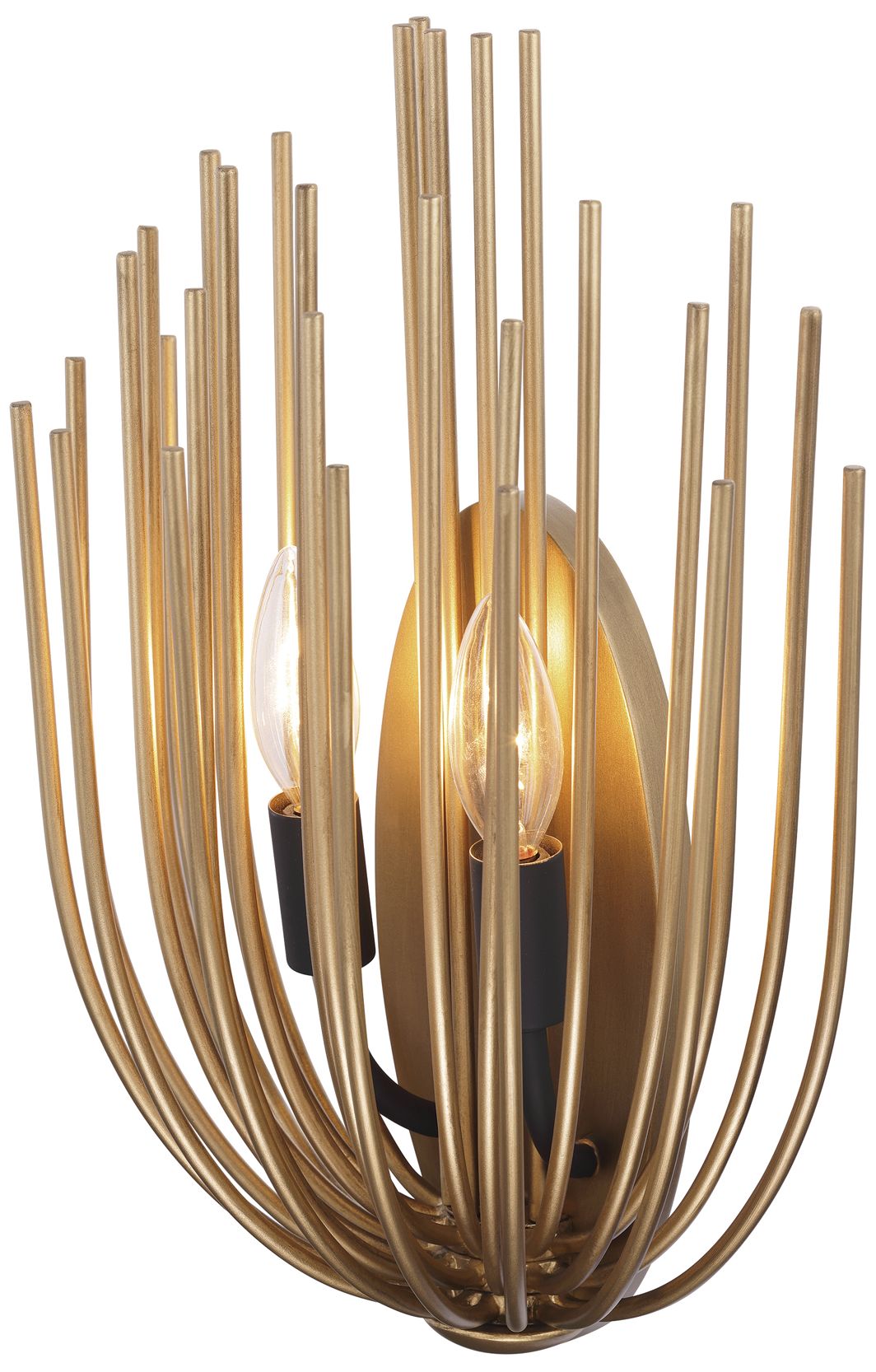Image 7 Minka Lavery Florenza 2-Light 10.25-in Legacy Brass and Black Wall Sconce more views