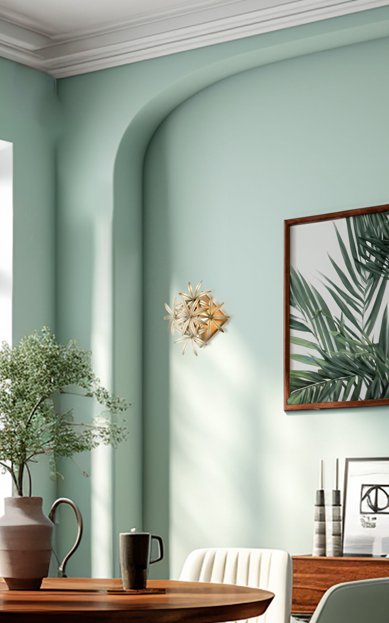 Image 3 Minka Lavery Flower Child 1-Light Ambry Gold Wall Sconce more views