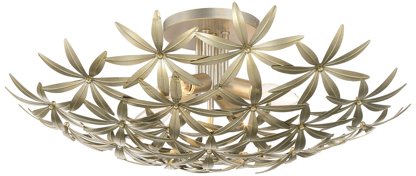 Minka Lavery Flower Child 4-Light Ambry Gold Flush Mount