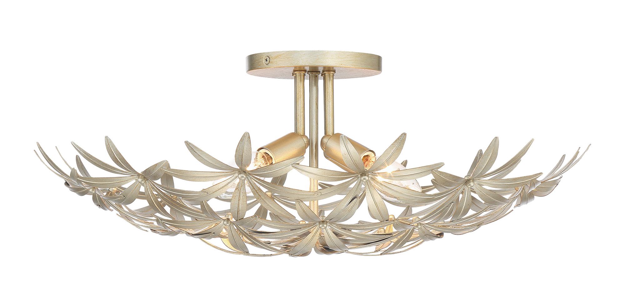 Minka Lavery Flower Child 4-Light Ambry Gold Flush Mount