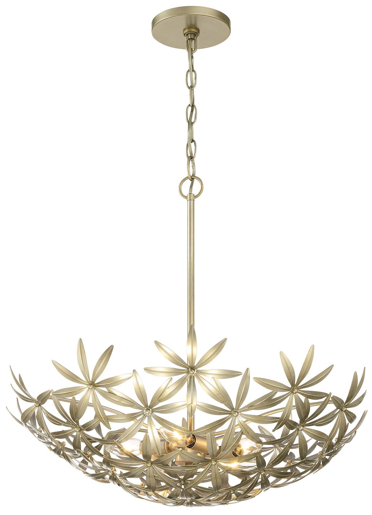 Minka Lavery Flower Child 4-Light Ambry Gold Pendant