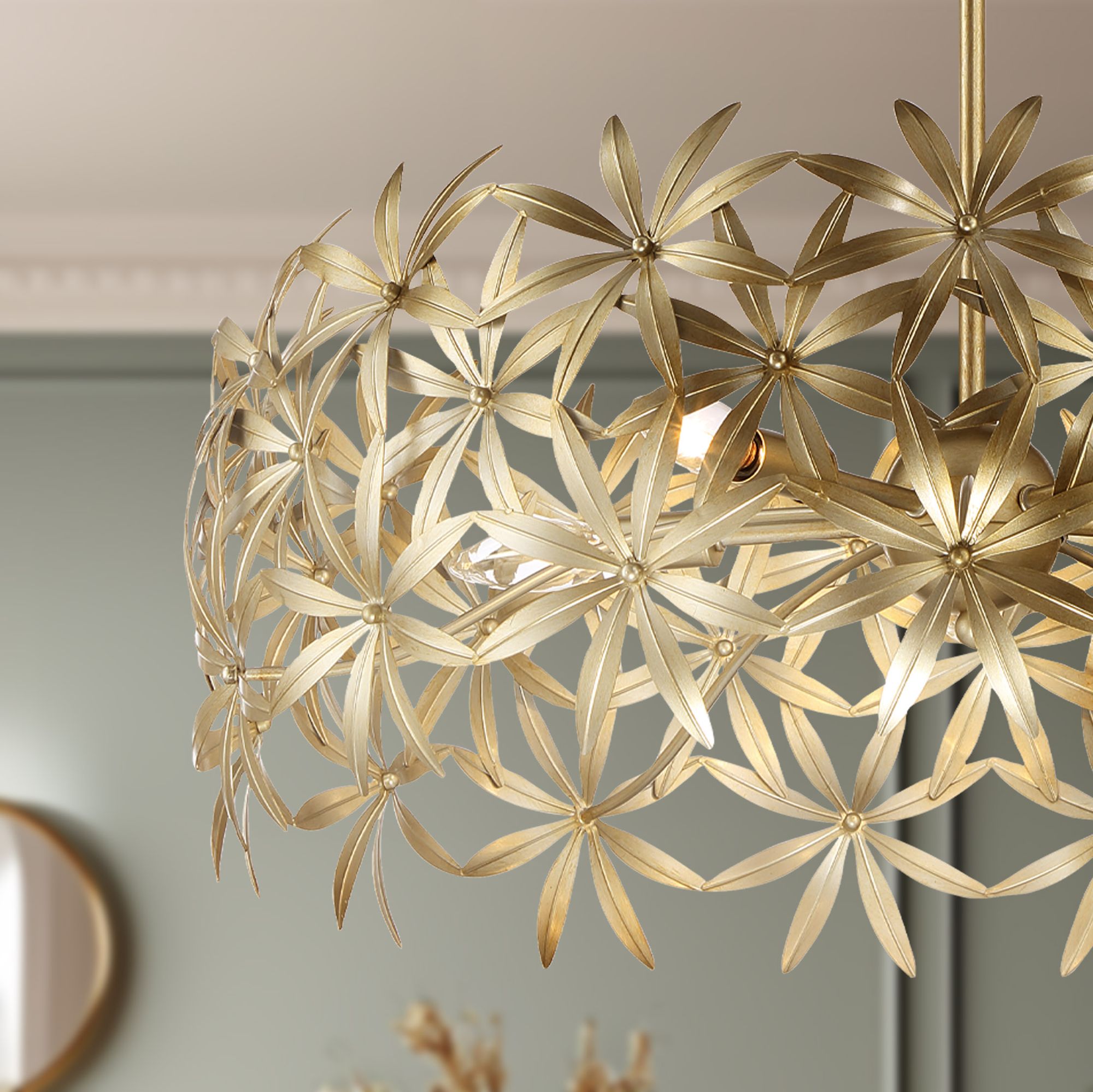 Minka Lavery Flower Child 5-Light Ambry Gold Pendant