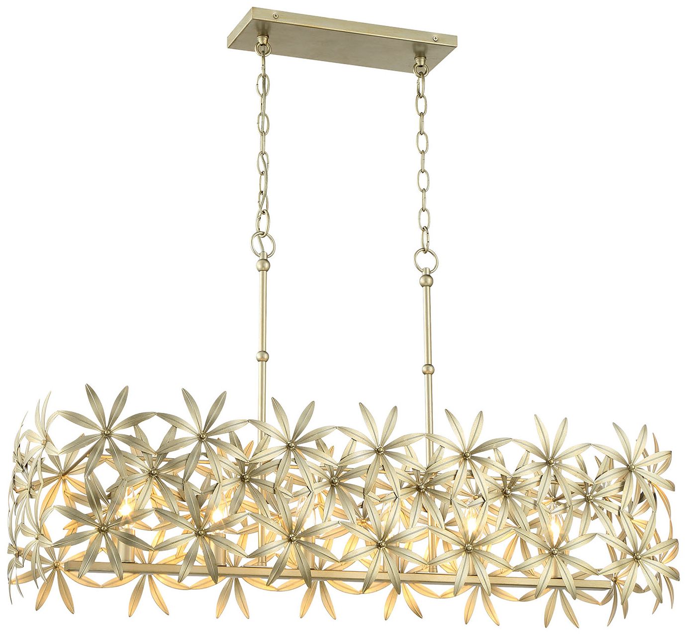 Minka Lavery Flower Child 6-Light Ambry Gold Island Chandelier