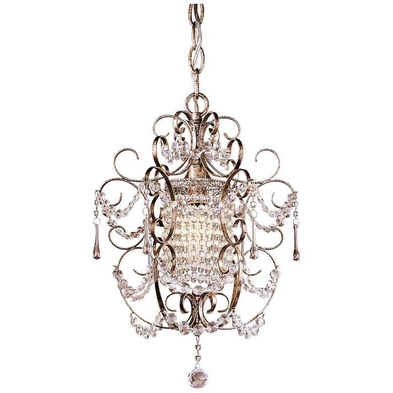 Image 2 Minka Lavery French Silver 11" Traditional Crystal Mini Chandelier