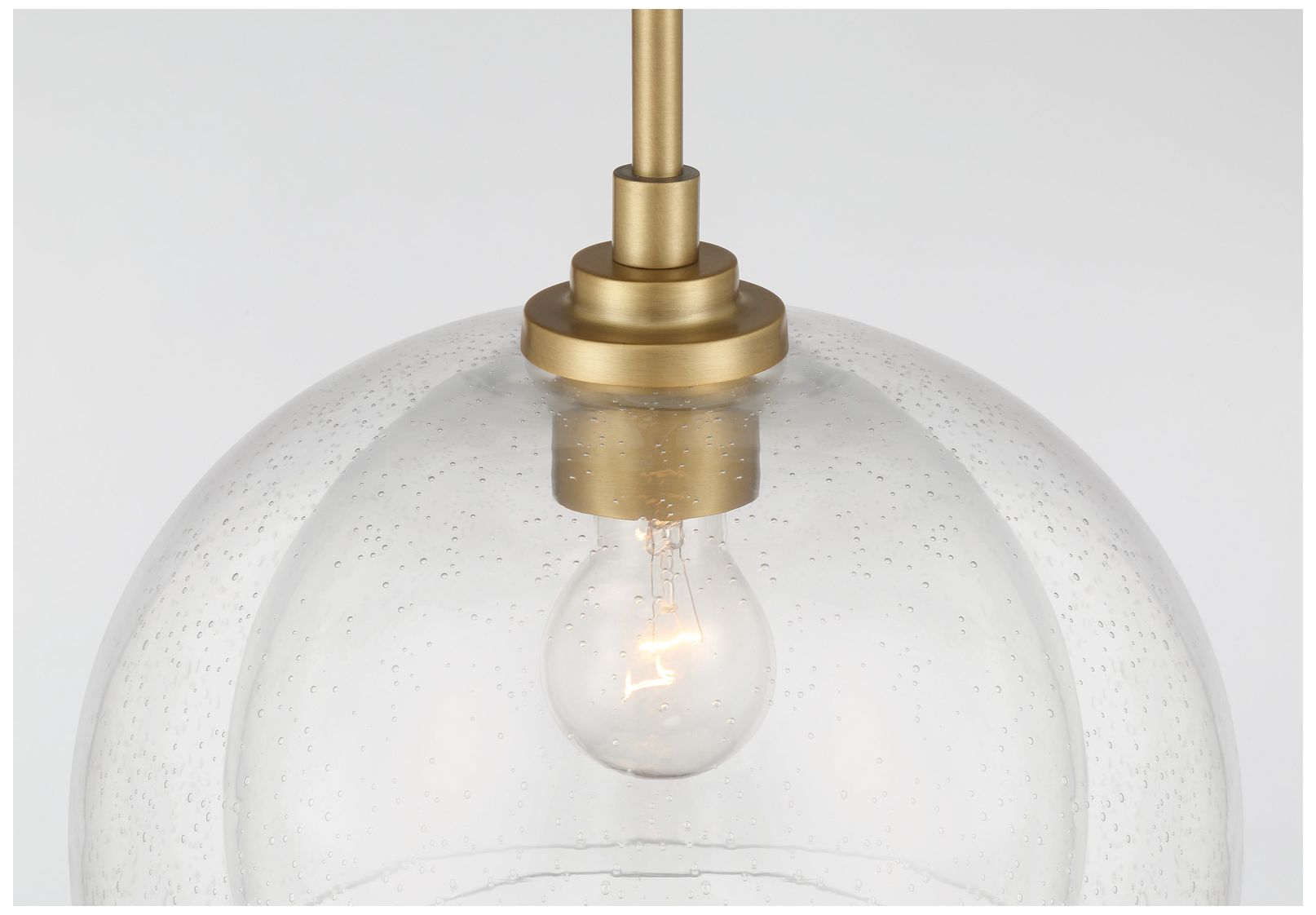 Image 6 Minka-Lavery Glint 1-Light 12-in Brass Semi Flush to Pendant with Shade more views