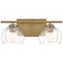 2_Minka Lavery Glint 2-Light 15.5-in Legacy Brass Indoor Vanity Light more views