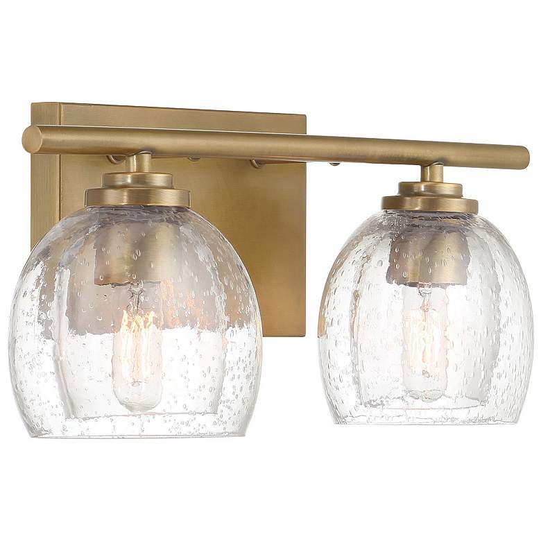 Image 7 Minka Lavery Glint 2-Light 15.5-in Legacy Brass Indoor Vanity Light more views