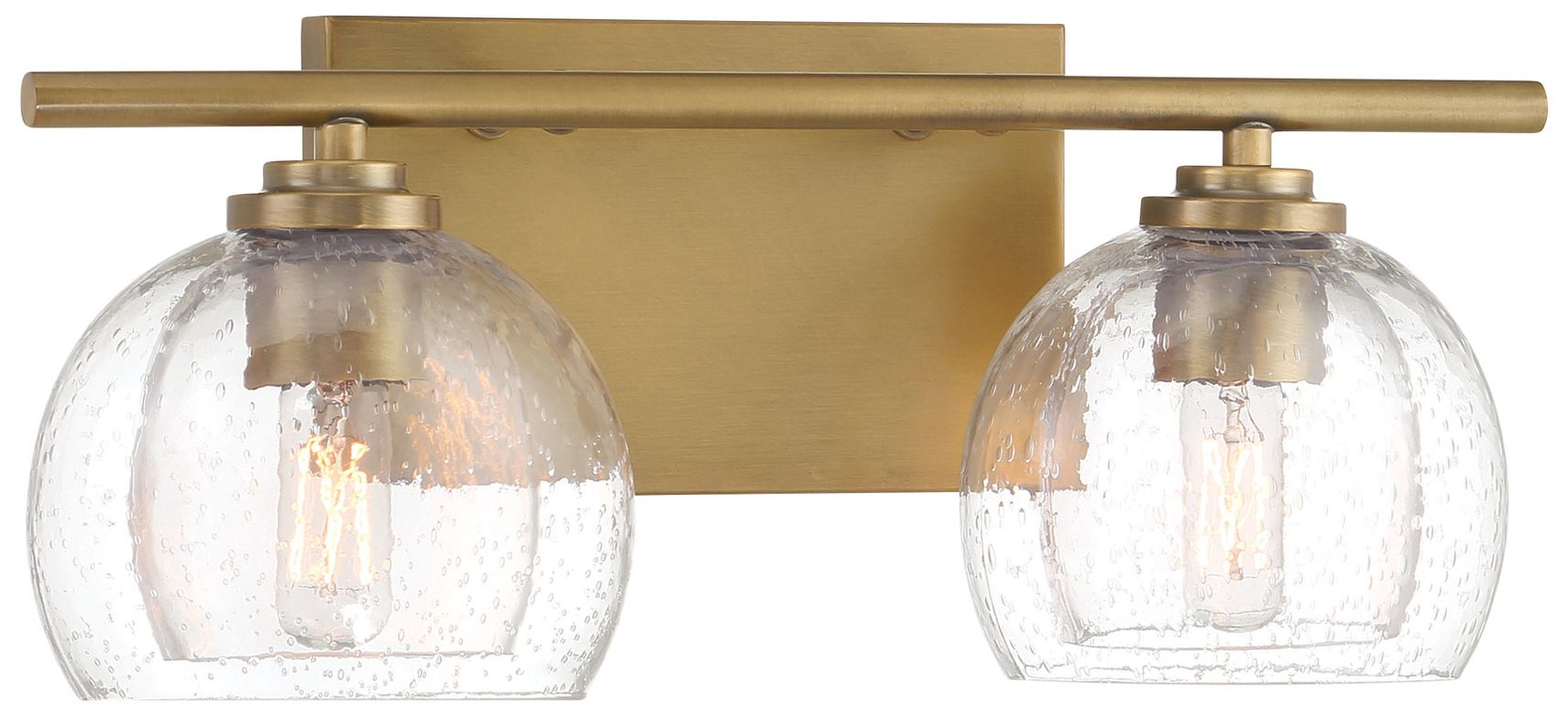 Minka Lavery Glint 2-Light 15.5-in Legacy Brass Indoor Vanity Light