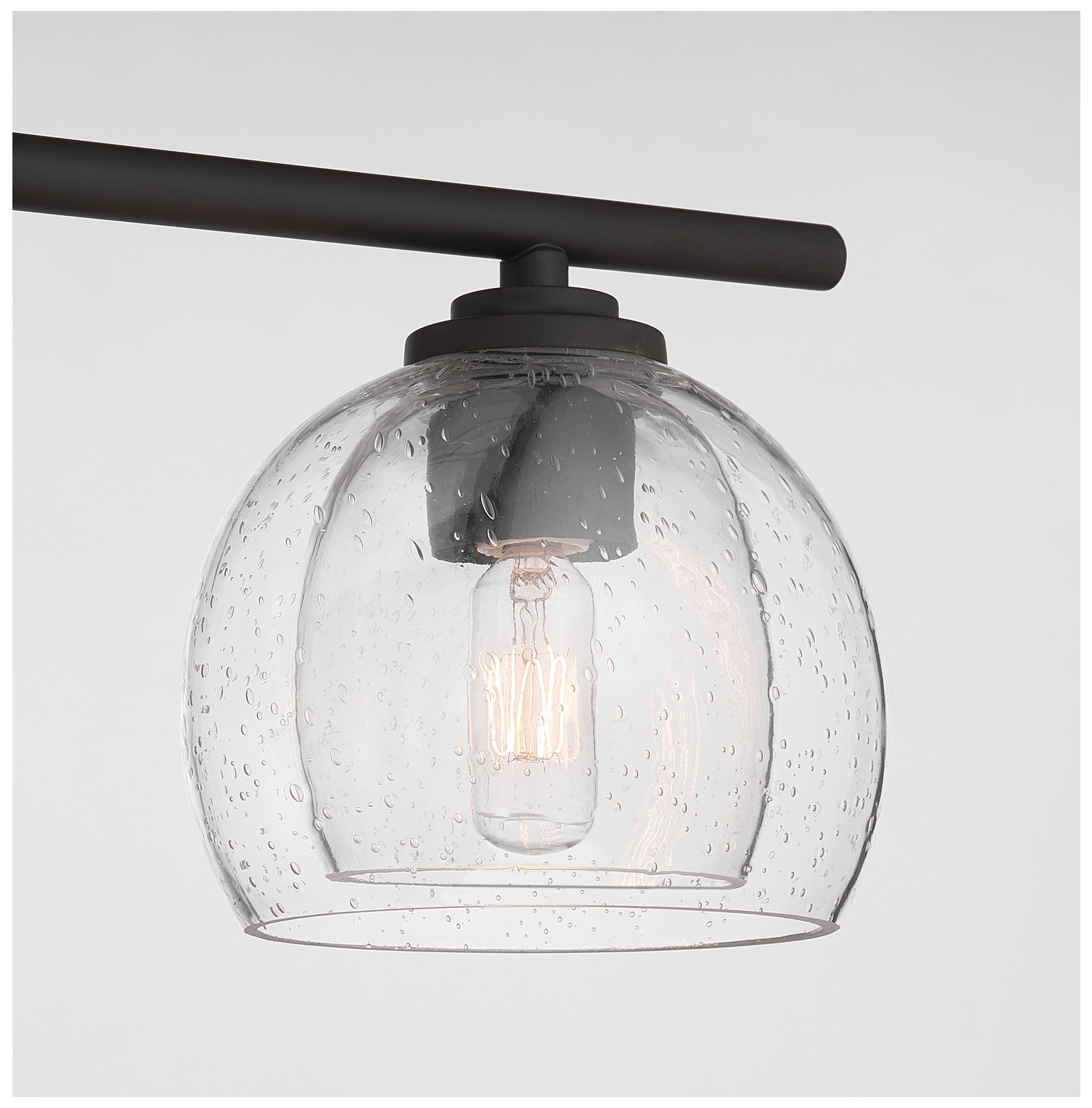 Image 7 Minka Lavery Glint 3-Light 24-in Dark Bronze Vanity Light with Glass Shade more views