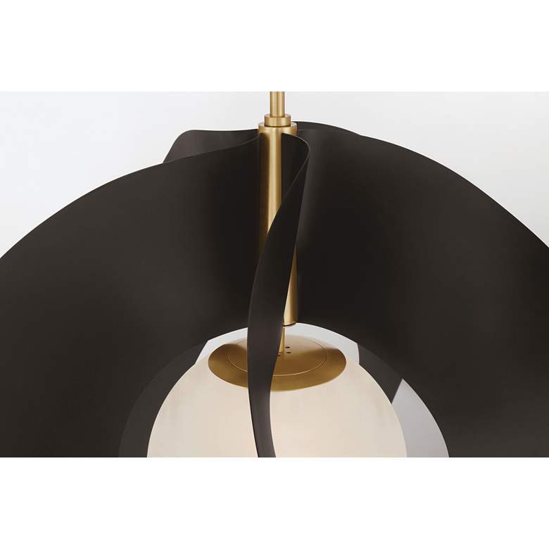 Image 2 Minka-Lavery Gloria 1-Light 24-in Dark Bronze and Brass Indoor Pendant more views
