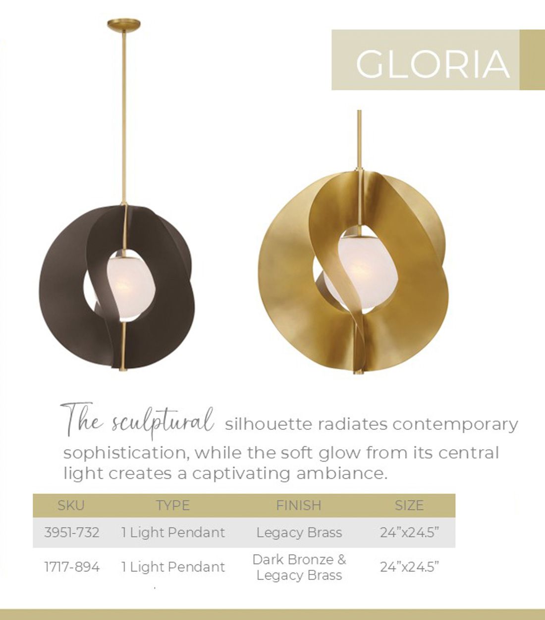 Minka-Lavery Gloria 1-Light 24-in Dark Bronze and Brass Indoor Pendant