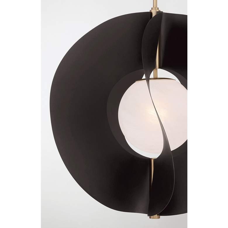 Image 4 Minka-Lavery Gloria 1-Light 24-in Dark Bronze and Brass Indoor Pendant more views