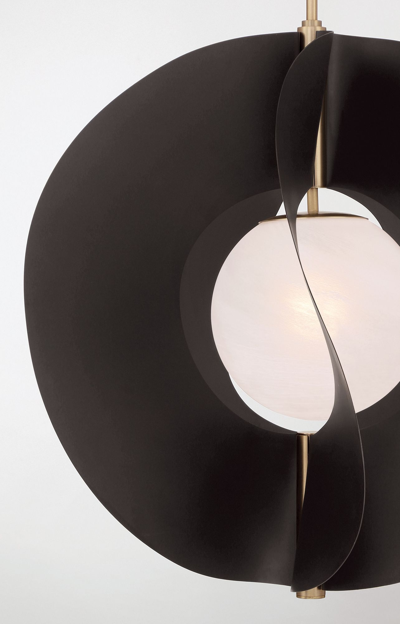 Minka-Lavery Gloria 1-Light 24-in Dark Bronze and Brass Indoor Pendant