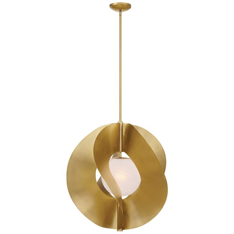 Image 1 Minka-Lavery Gloria 1-Light 24-in Legacy Brass Indoor Pendant