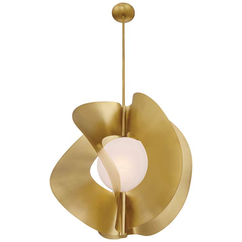 Image 4 Minka-Lavery Gloria 1-Light 24-in Legacy Brass Indoor Pendant more views