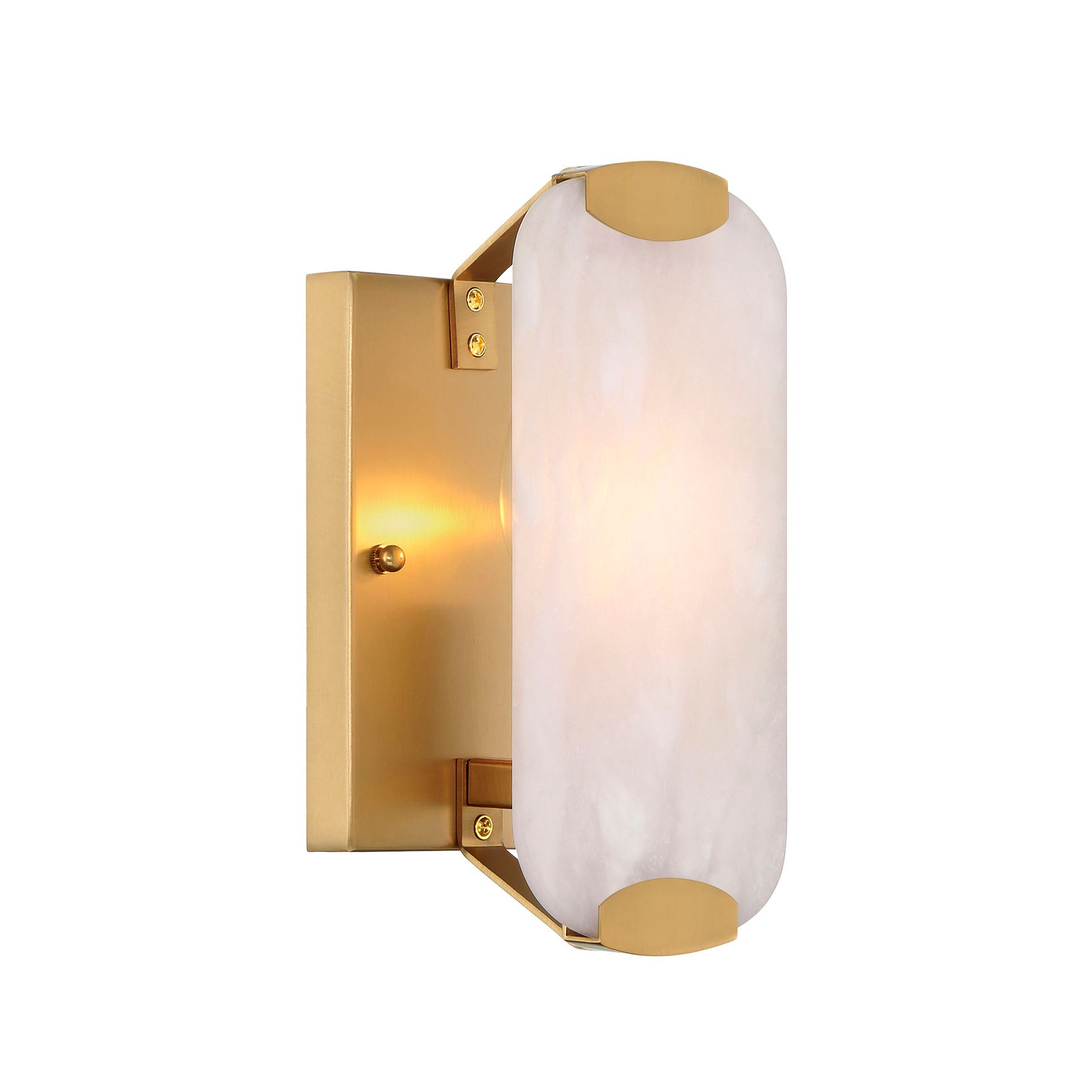 Minka Lavery Glowstone 1-Light 5-in Legacy Brass Indoor Wall Sconce