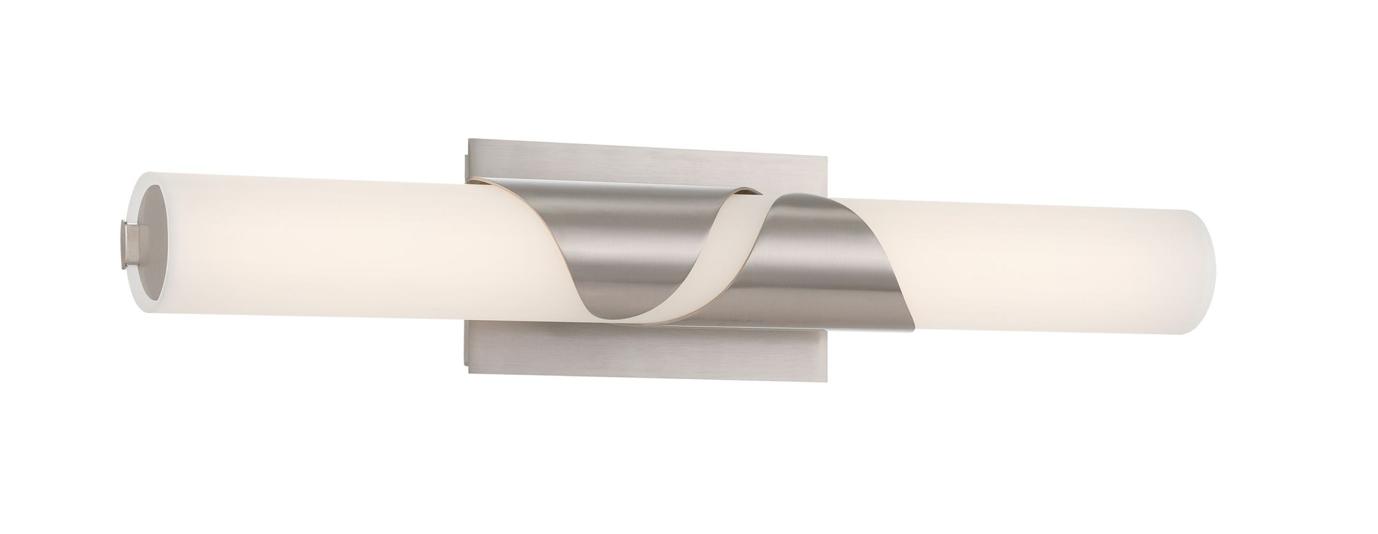 Image 2 Minka Lavery Grafton LED 24-in Brushed Nickel Vanity Light with Glass Shade more views