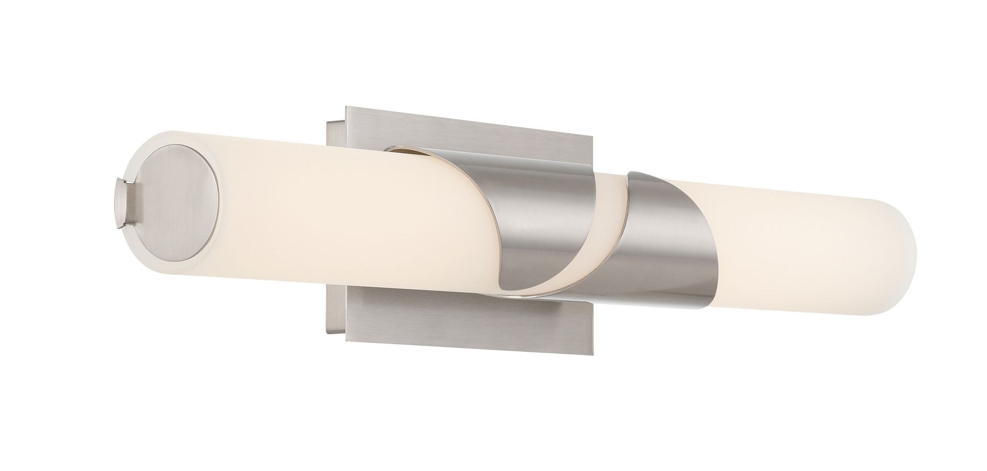 Image 5 Minka Lavery Grafton LED 24-in Brushed Nickel Vanity Light with Glass Shade more views