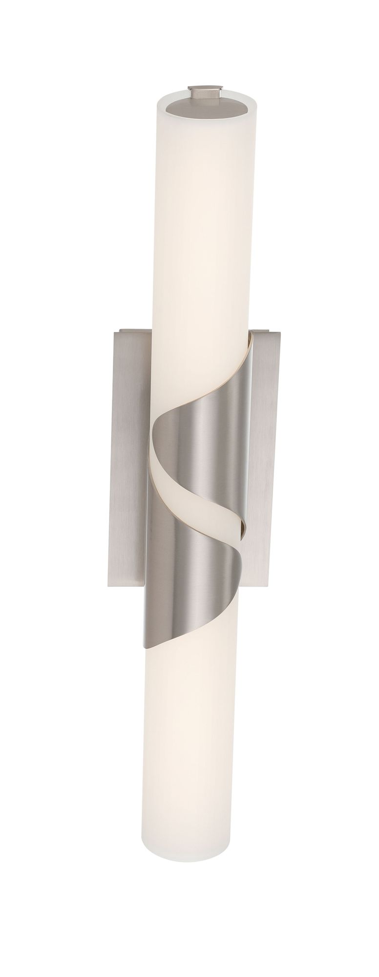 Image 6 Minka Lavery Grafton LED 24-in Brushed Nickel Vanity Light with Glass Shade more views