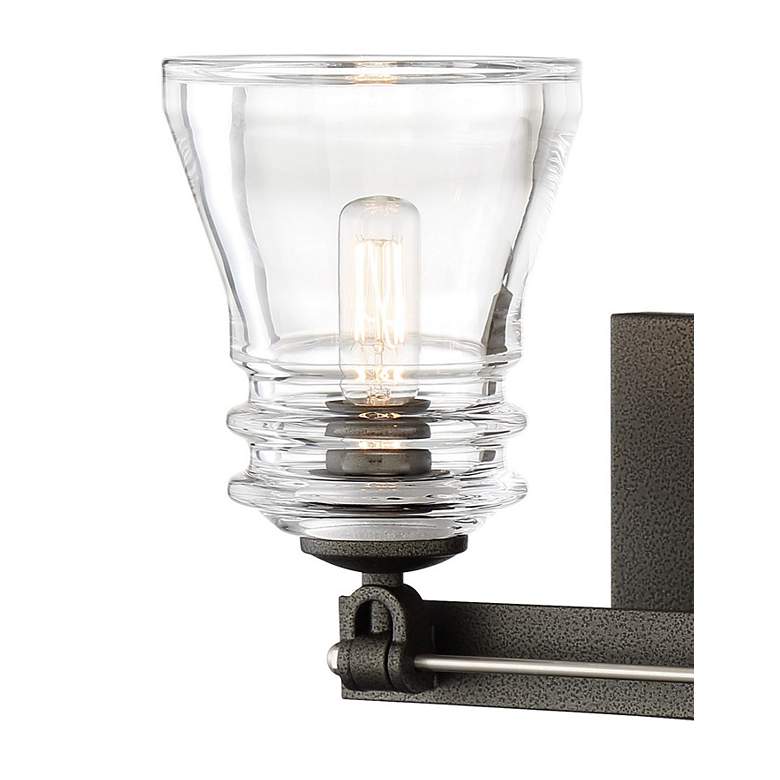 Image 2 Minka-Lavery Graham Ave 2-Light Smoked Iron and Brushed Nickel Bath Light more views