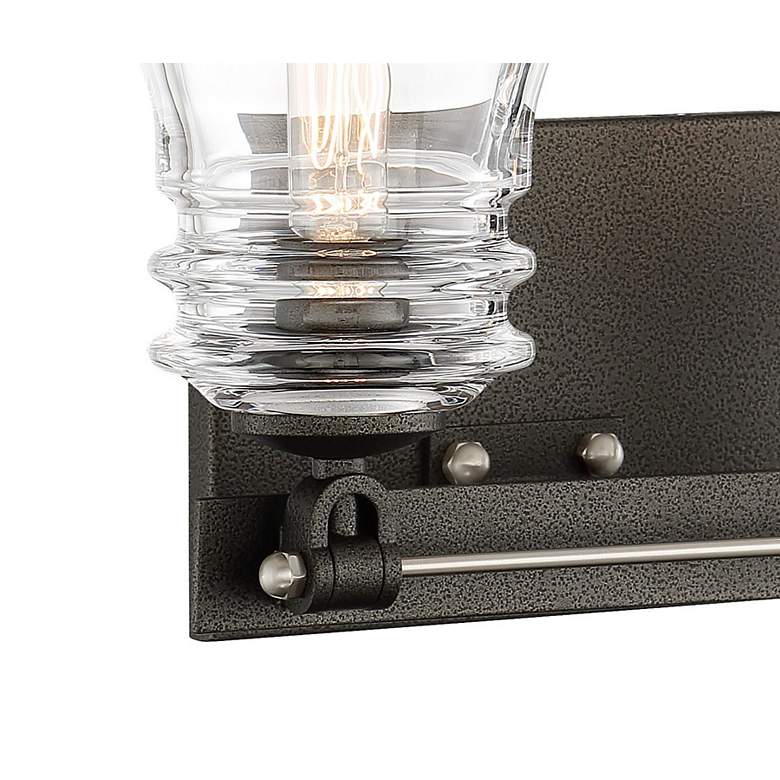Image 3 Minka-Lavery Graham Ave 2-Light Smoked Iron and Brushed Nickel Bath Light more views