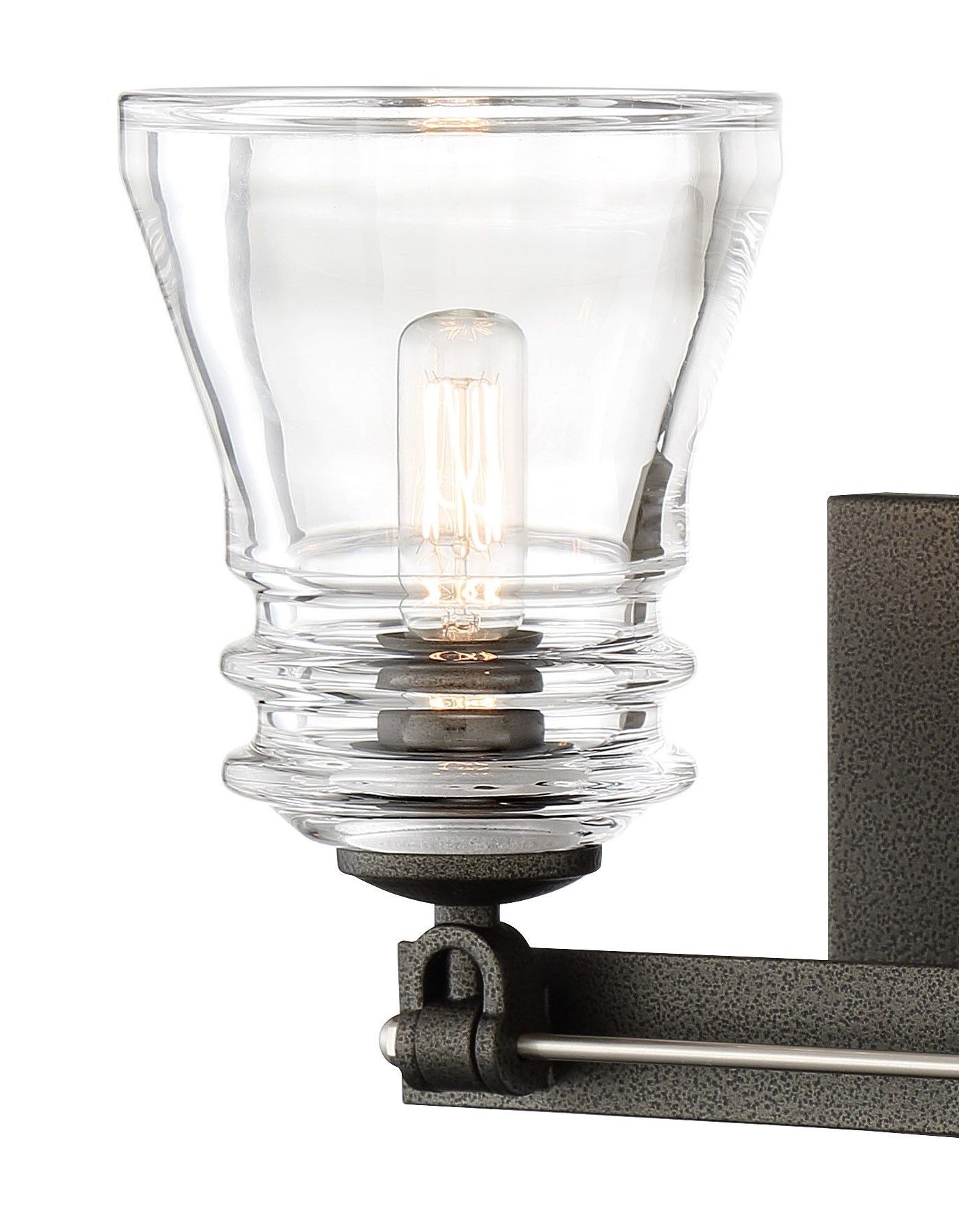 Image 2 Minka-Lavery Graham Ave 2-Light Smoked Iron and Brushed Nickel Bath more views