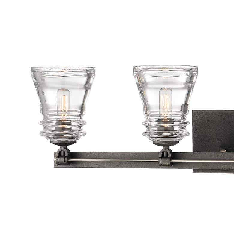 Image 3 Minka-Lavery Graham Ave 4-Light Smoked Iron and Brushed Nickel Bath Light more views