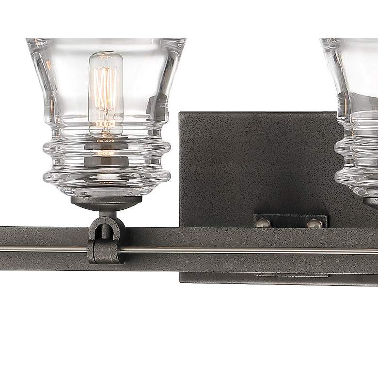 Image 4 Minka-Lavery Graham Ave 4-Light Smoked Iron and Brushed Nickel Bath Light more views