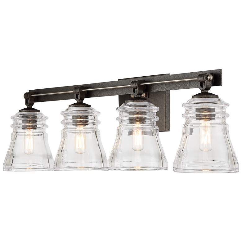 Image 5 Minka-Lavery Graham Ave 4-Light Smoked Iron and Brushed Nickel Bath Light more views