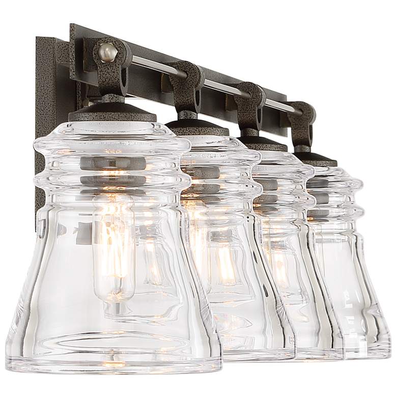 Image 6 Minka-Lavery Graham Ave 4-Light Smoked Iron and Brushed Nickel Bath Light more views