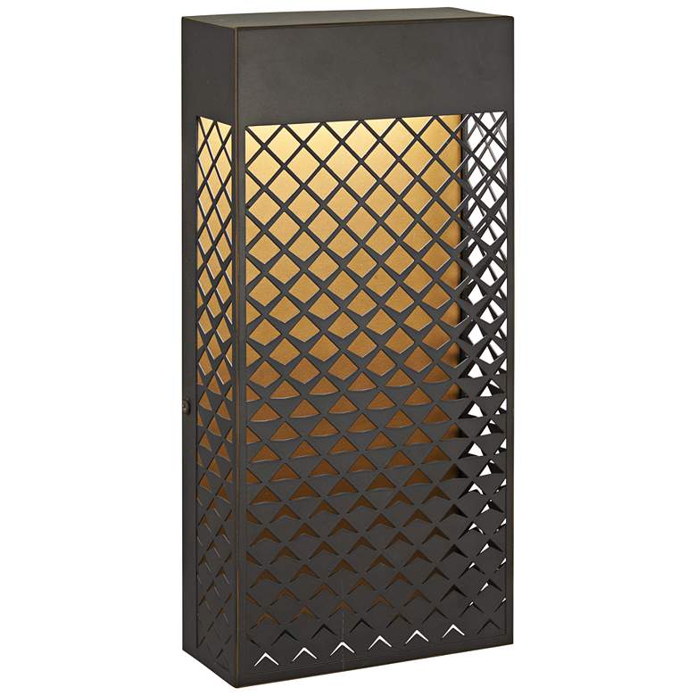 Image 1 Minka Lavery Guild 14 inch High Bronze Gold LED Outdoor Pocket Wall Light