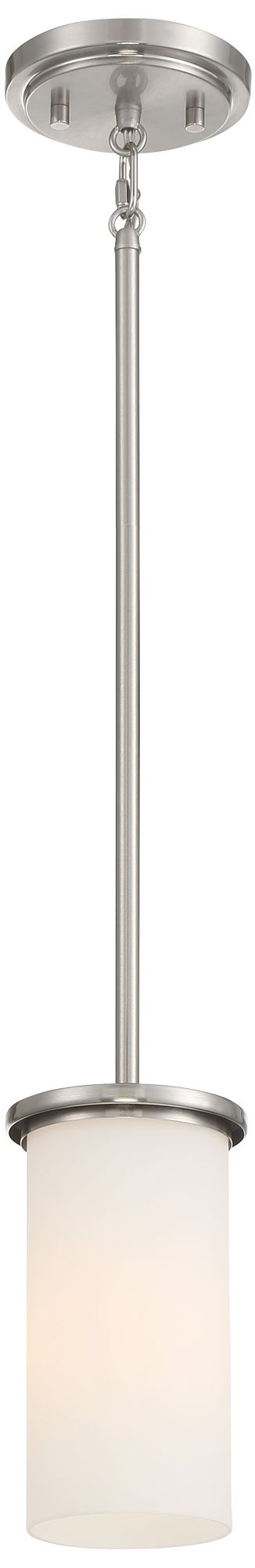 Minka-Lavery Haisley 1-Light Brushed Nickel Mini Pendant Semi Flush