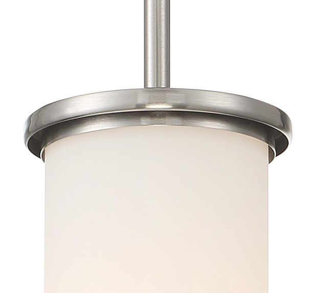 Image 2 Minka-Lavery Haisley 1-Light Brushed Nickel Mini Pendant Semi Flush more views