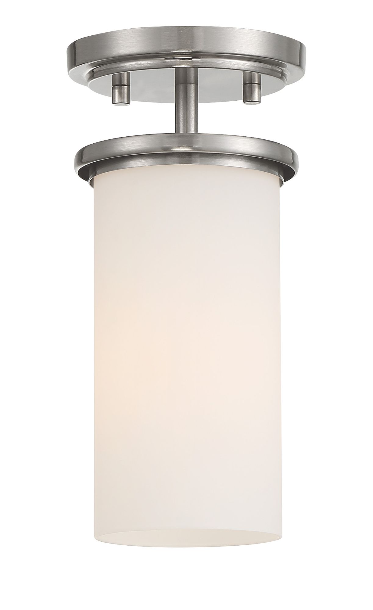Image 3 Minka-Lavery Haisley 1-Light Brushed Nickel Mini Pendant Semi Flush more views