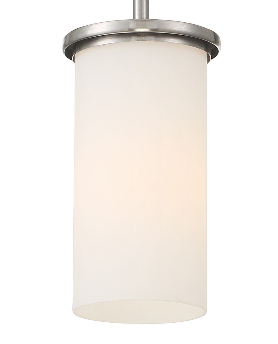 Image 4 Minka-Lavery Haisley 1-Light Brushed Nickel Mini Pendant Semi Flush more views