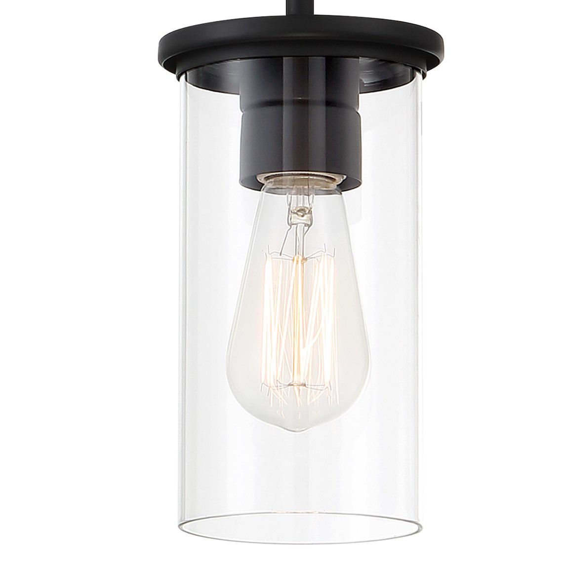 Image 3 Minka-Lavery Haisley 1-Light Coal Mini Pendant Semi Flush more views