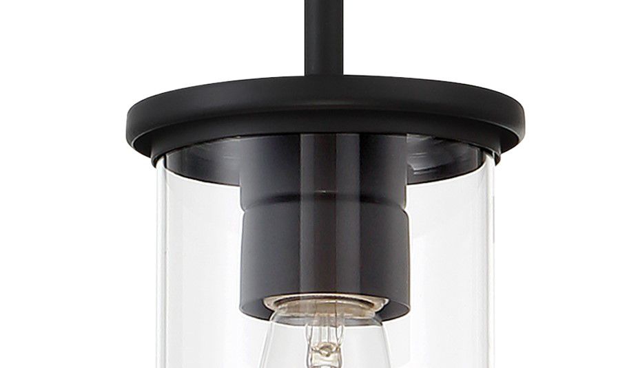 Image 4 Minka-Lavery Haisley 1-Light Coal Mini Pendant Semi Flush more views
