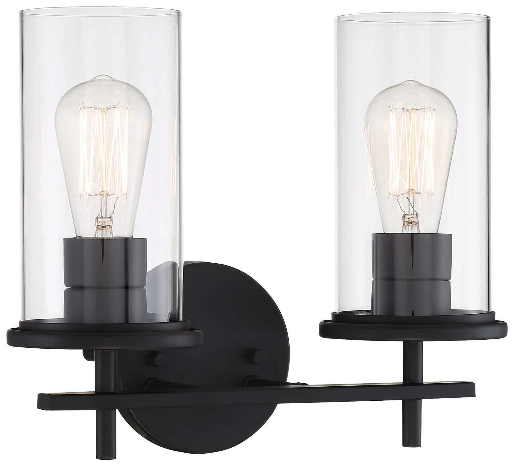 Minka-Lavery Haisley 2-Light Coal Black Vanity Light