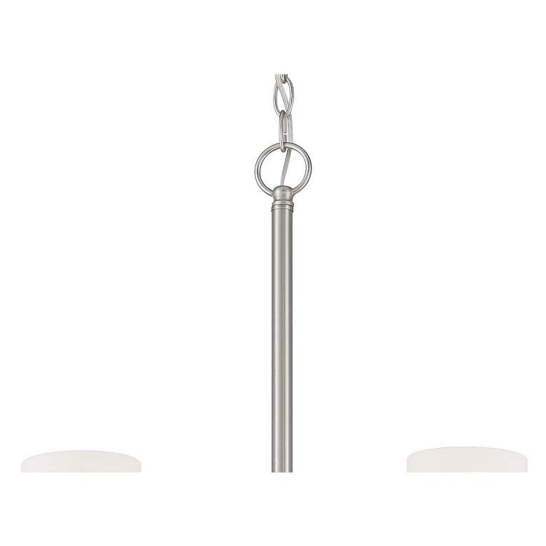 Image 3 Minka Lavery Haisley 24" Wide 5-Light Nickel White Glass Pendant more views