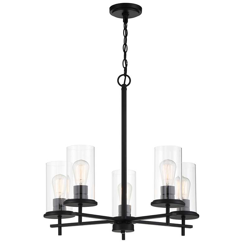 Image 2 Minka Lavery Haisley 24" Wide Coal Black 5-Light Chandelier