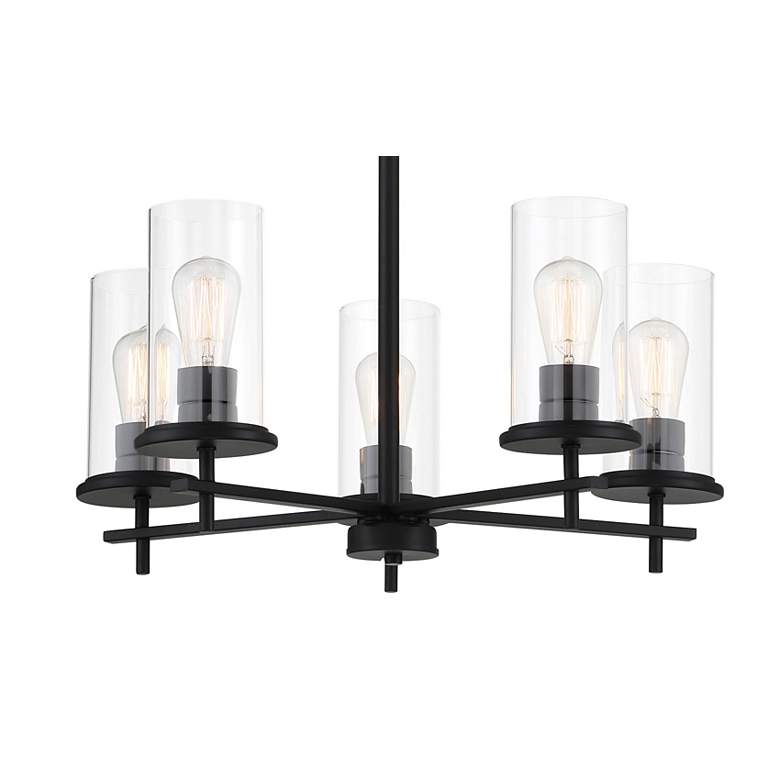 Image 5 Minka Lavery Haisley 24" Wide Coal Black 5-Light Chandelier more views