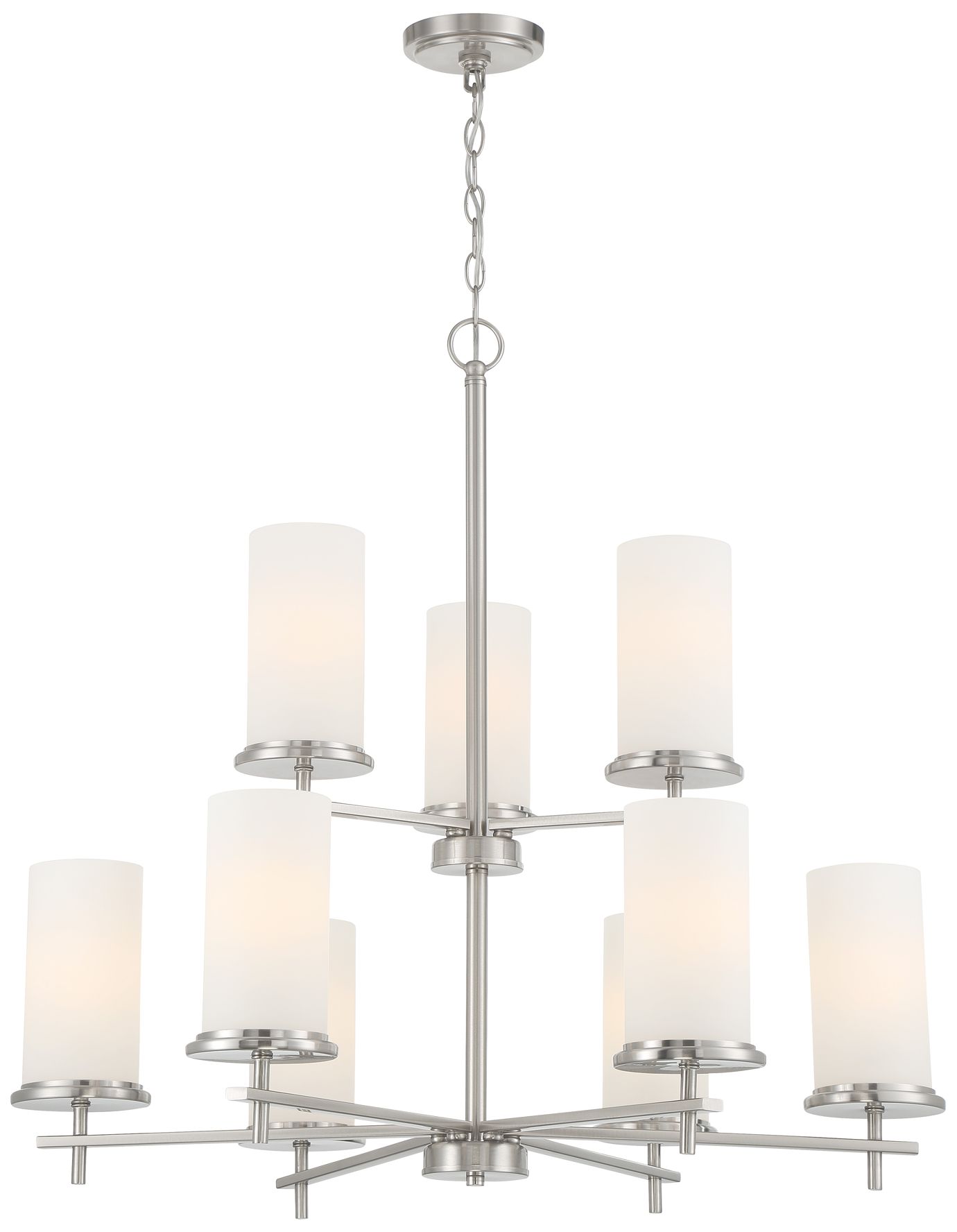 Minka-Lavery Haisley 9-Light Brushed Nickel Chandelier